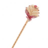 Rose Retro Women Girls Rhinestone Hair Pin Hair Stick Purple